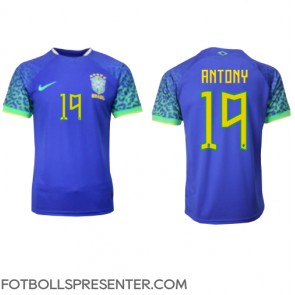 Brasilien Antony #19 Borta Matchtröja VM 2022 Kortärmad